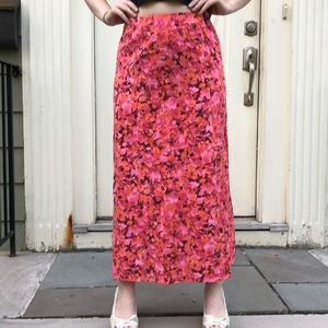 Talbots floral maxi skirt
